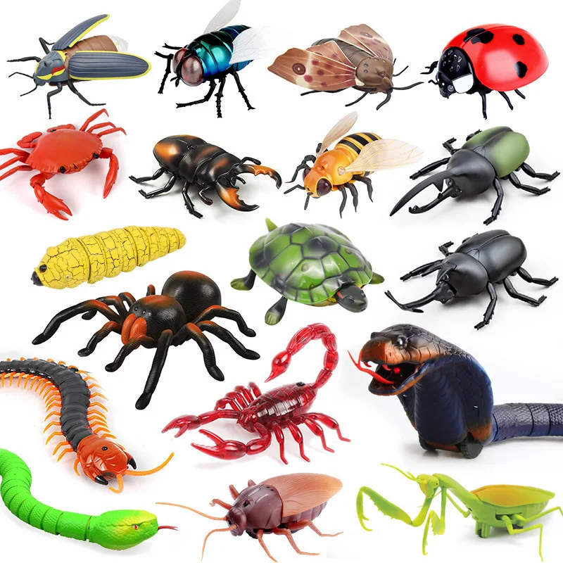 Jiahui Feng Le Yu Remote Control Prank Insect Toys Infrared Rechargeable Realistic Bug Spider Ladybug For Halloween Party Kids
