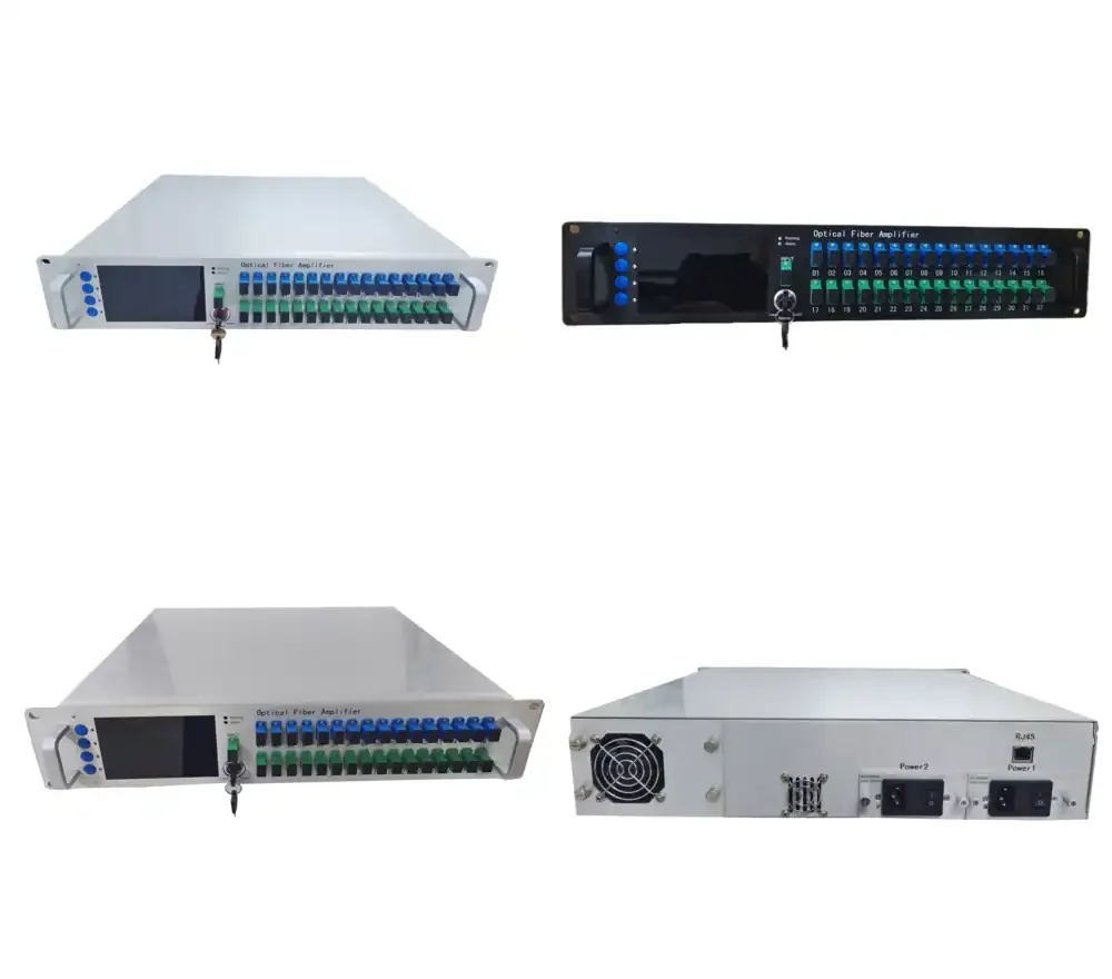 

High Quality 10G XGS-PON 1577/1270nm WDM 32 Port PON EDFA for FTTH Fiber Optic Network 16/17/18/19/20dbm