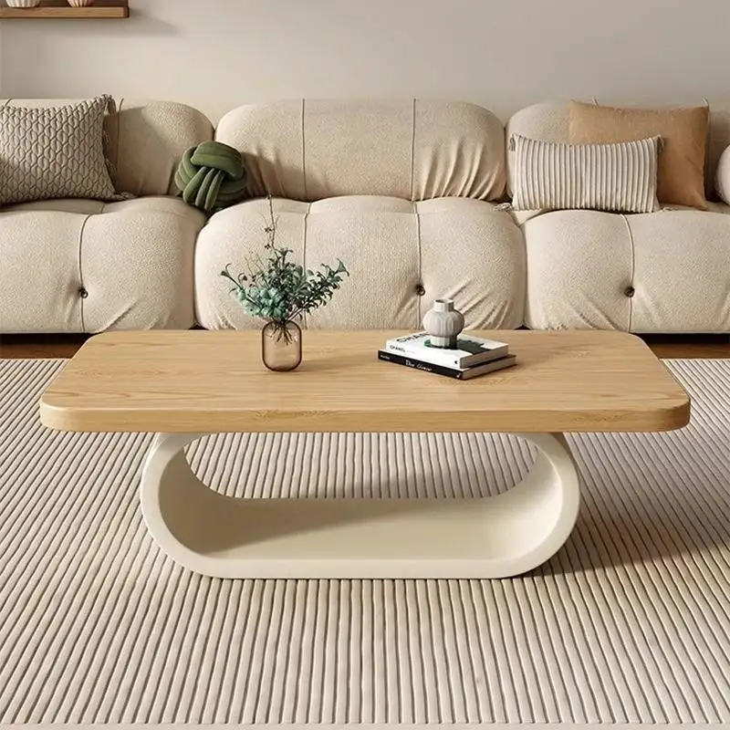 

Beige Luxury Coffee Tables Livingroom Design Wood Center Decor Coffee Tables Modern Apartment Mesa De Centro Furniture Home