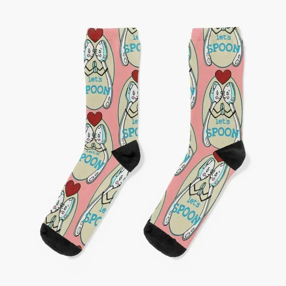 

Let's Spoon Socks hip hop with print christmass gift colored Boy Socks Women's