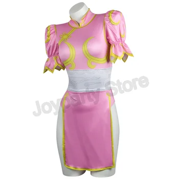 春麗角色扮演服裝遊戲角色街頭霸王藍色旗袍腰帶成龍功夫套裝角色扮演旗袍萬聖節套裝 8 最佳銷售 街頭霸王角色扮演 - №7