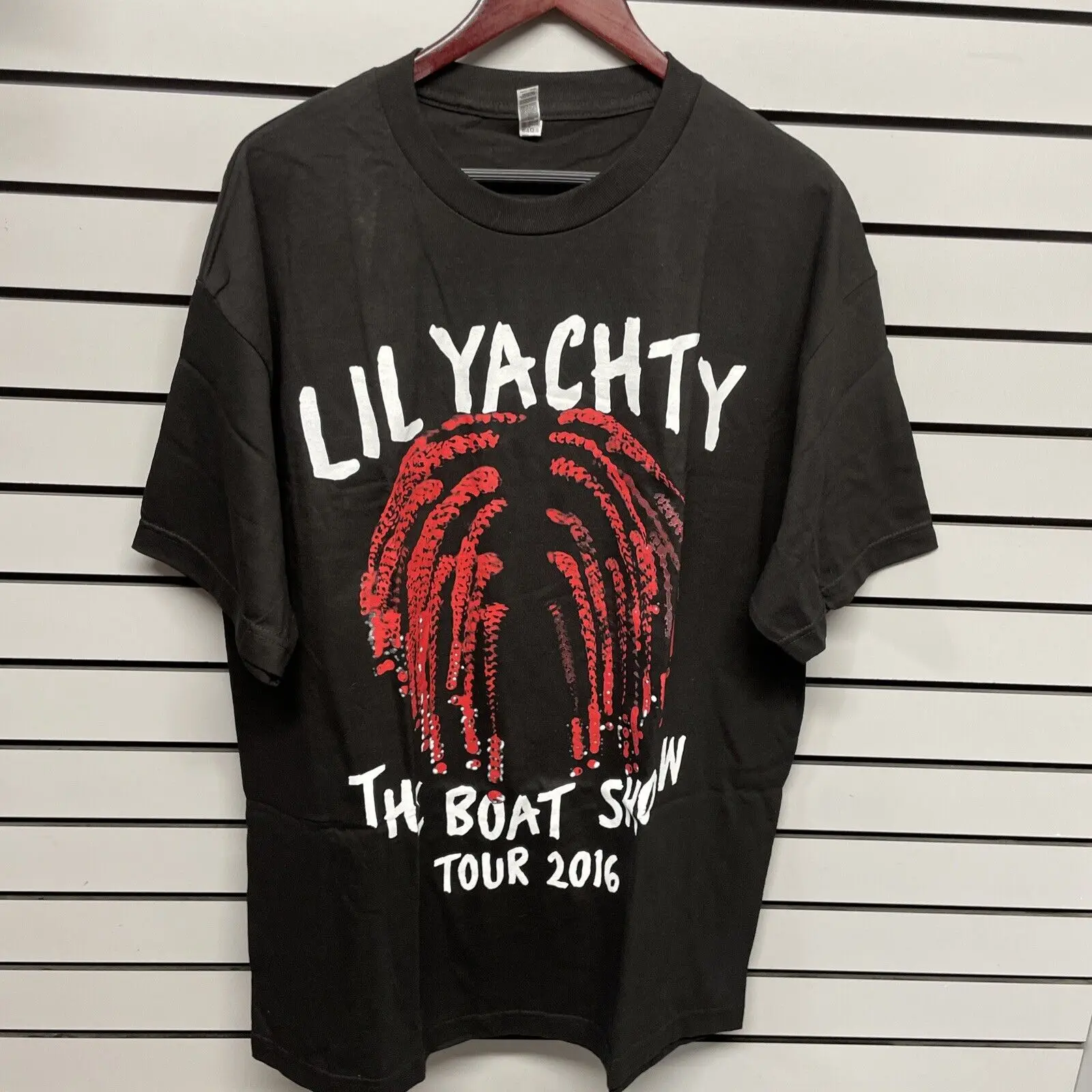 

Черная футболка LIL YACHTY THE BOAT SHOW TOUR XL DOUBLE SIDED 2016, ОФИЦИАЛЬНЫЕ футбольные рубашки, 2025 г., мужская одежда, предложения, футболки