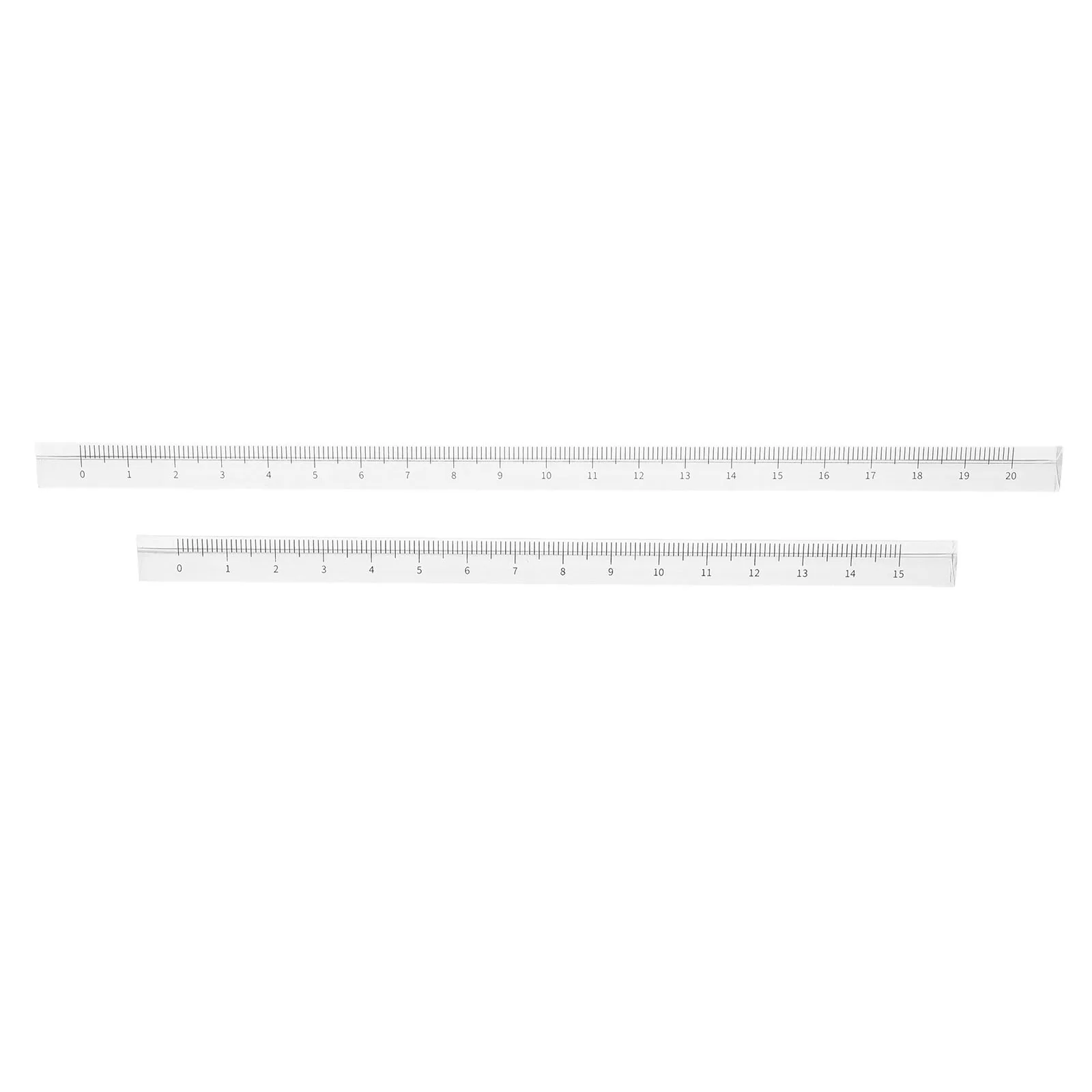 

2pcs Transparent Triangular Ruler Plastic Drawing Measuring School Supplies Kids Student Architectural Drafting Tool