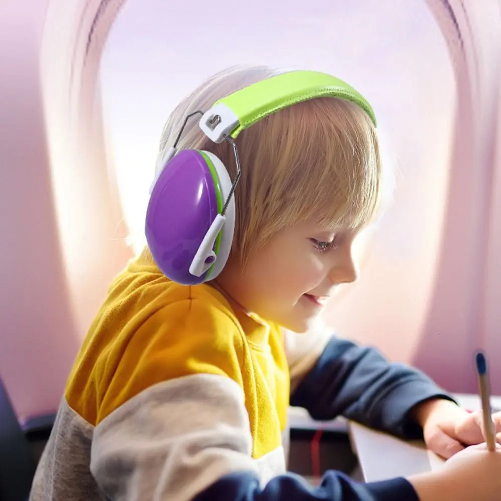 Earmuff pelindung telinga anak-anak, headphone kedap suara nyaman Anti kebisingan telinga anak Air menunjukkan