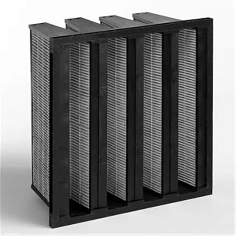 Active Carbon V-type Hepa Air Filter With Abs Plastic Frame