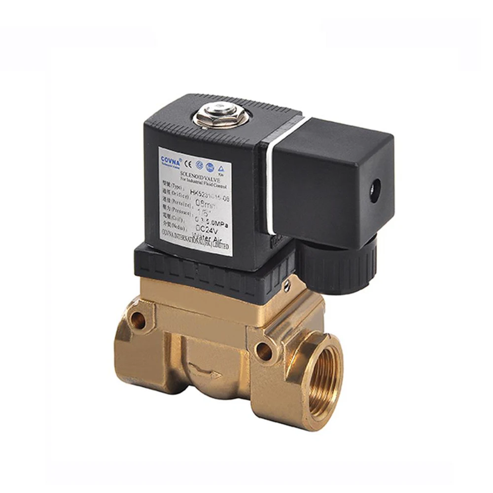 High Pressure Pilot Operated Normally Closed 12V 24V Water Air Solenoid Valve