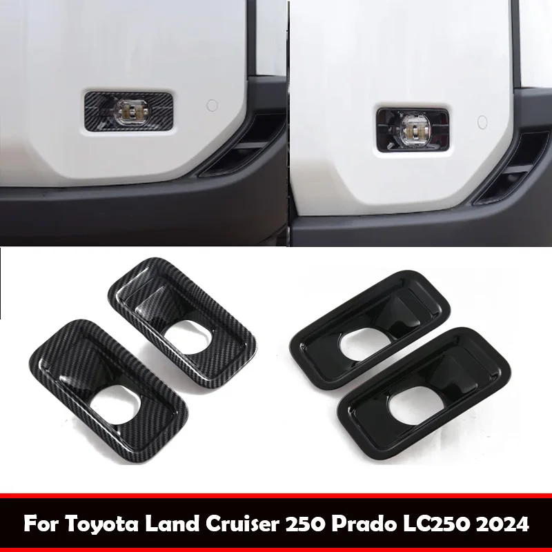 For Toyota Land Cruiser 250 Prado LC250 2024 2025 Car Exterior Accessories Front bumper Fog Light Frame Decorate foglamp Cover