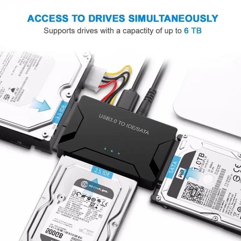 Convertitore Ultra Recovery USB 3.0 Sata HDD SSD Convertitore di trasferimento dati per unità disco rigido Cavo adattatore SATA