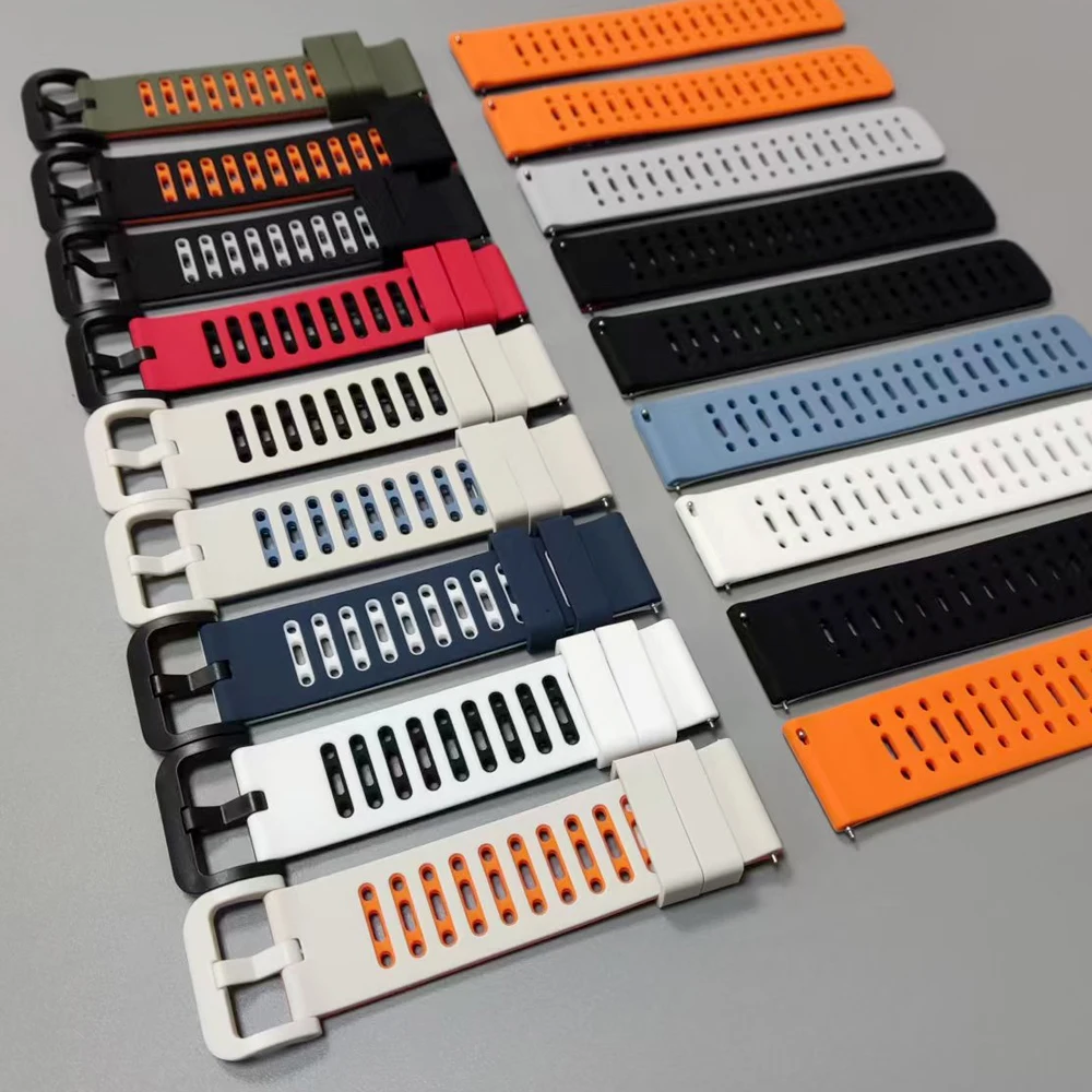 For SUUNTO RACE S 22mm Silicone Smartwatch Strap For SUUNTO 9 Peak DLC/PRO VERTICAL OCEAN RUN RACE S Sports Breathable Wristband