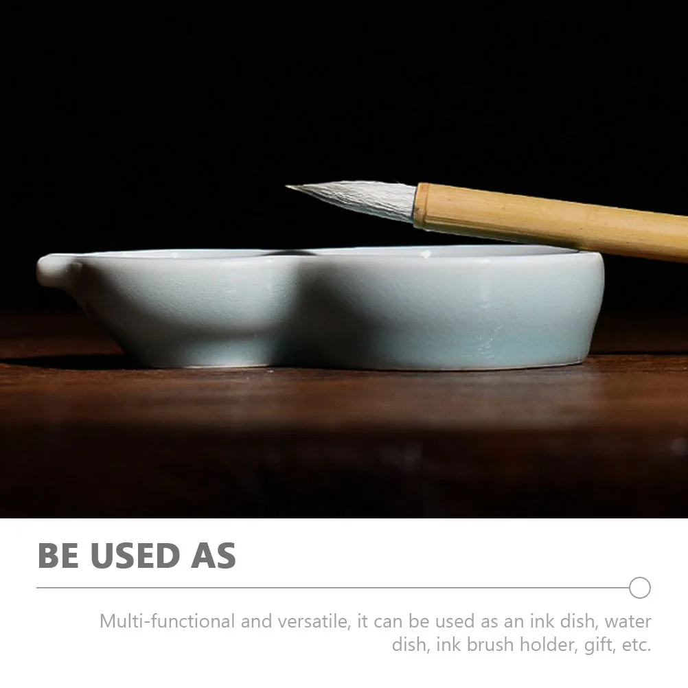 

Ceramic Gourd Ink Dish Calligraphy Accessory Lightweight Portable Exquisite Design Multi-Functional Ink Container