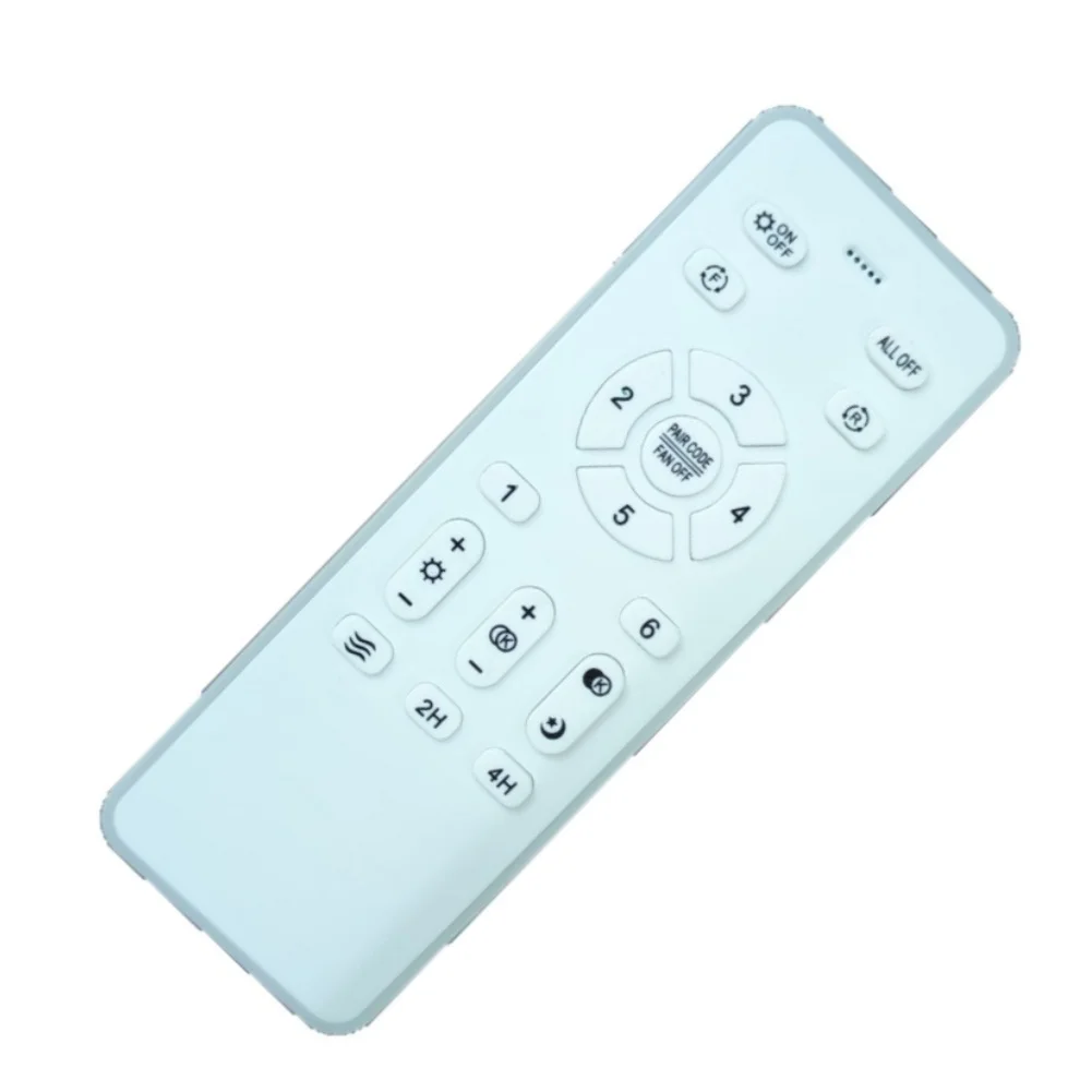 Ceiling Fan Remote Control Operating on 2.4G Band for Fans with Lights Features Six Tiers and Linear Light Dimming