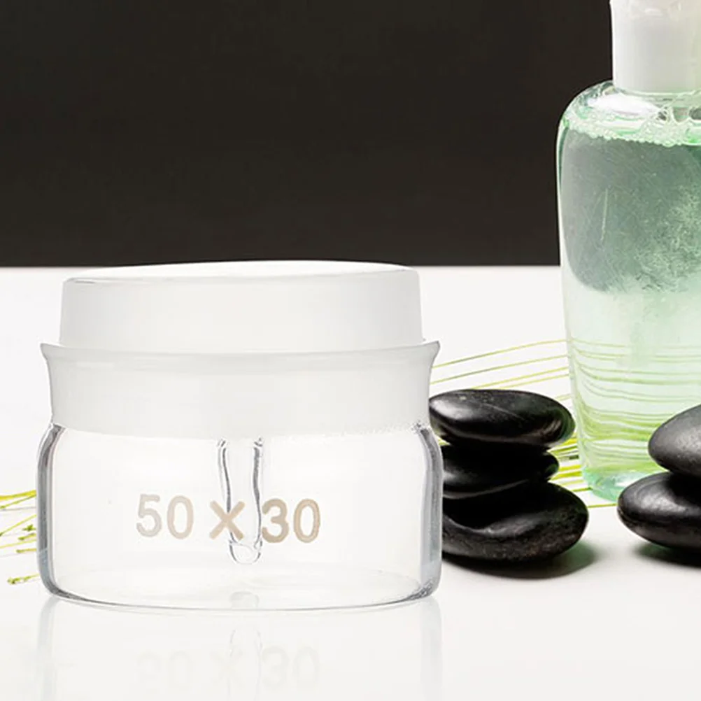 

Glass Weighing Bottle Borosilicate Durable Clear Round Jar Lid Laboratory Sample Storage Glass Weighing Can Clear Round Jars