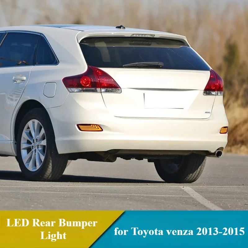 

LED Rear Bumper Light Reflector DRL w/ Dynamic Turn Signal Brake Lights Fog Lamp For Toyota Lexus RX Harrier 03-08/Venza 13-15