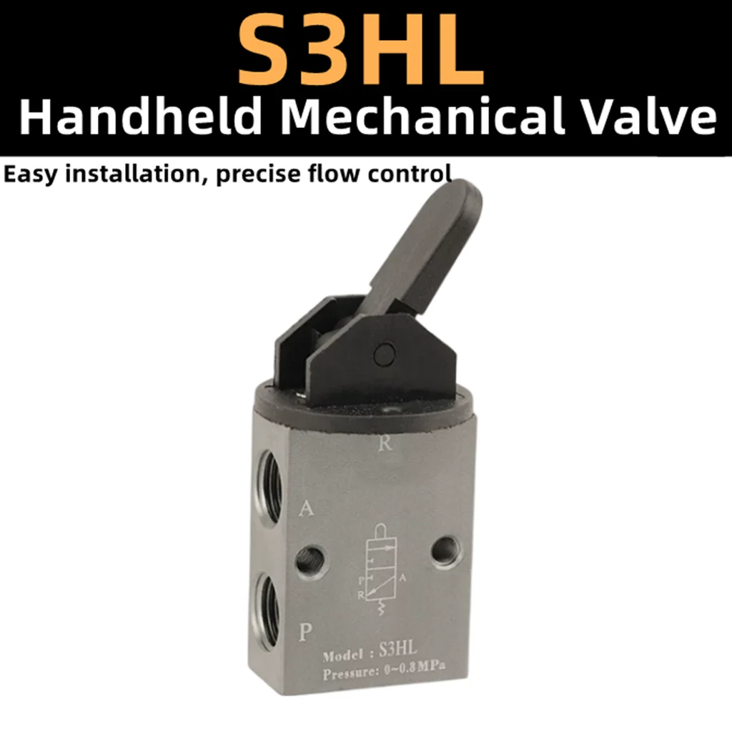 S3HL-M5/06/08 3/2 Way Pneumatic Control Valve Mechanical Roller Type Switch M5 1/8 1/4 for Industrial Automation