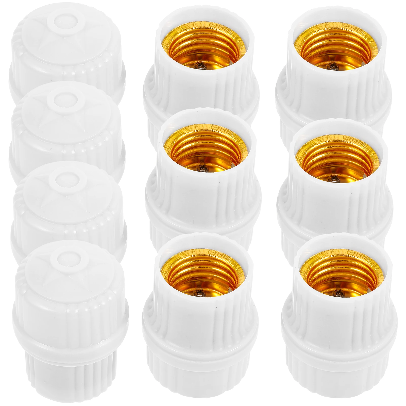 

10pcs Ceiling Lamp Holder E27 Vintage Pendant Light Socket Hanging Replacement Durable Plastic Rustproof Bulb Socket For Home