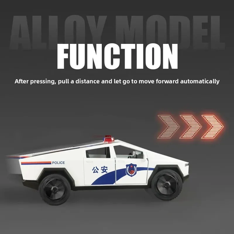 1:32 Pickup Truck-modelsimulatie, rebound-geluid en licht automodel, metalen ornamentmodel voor jongens