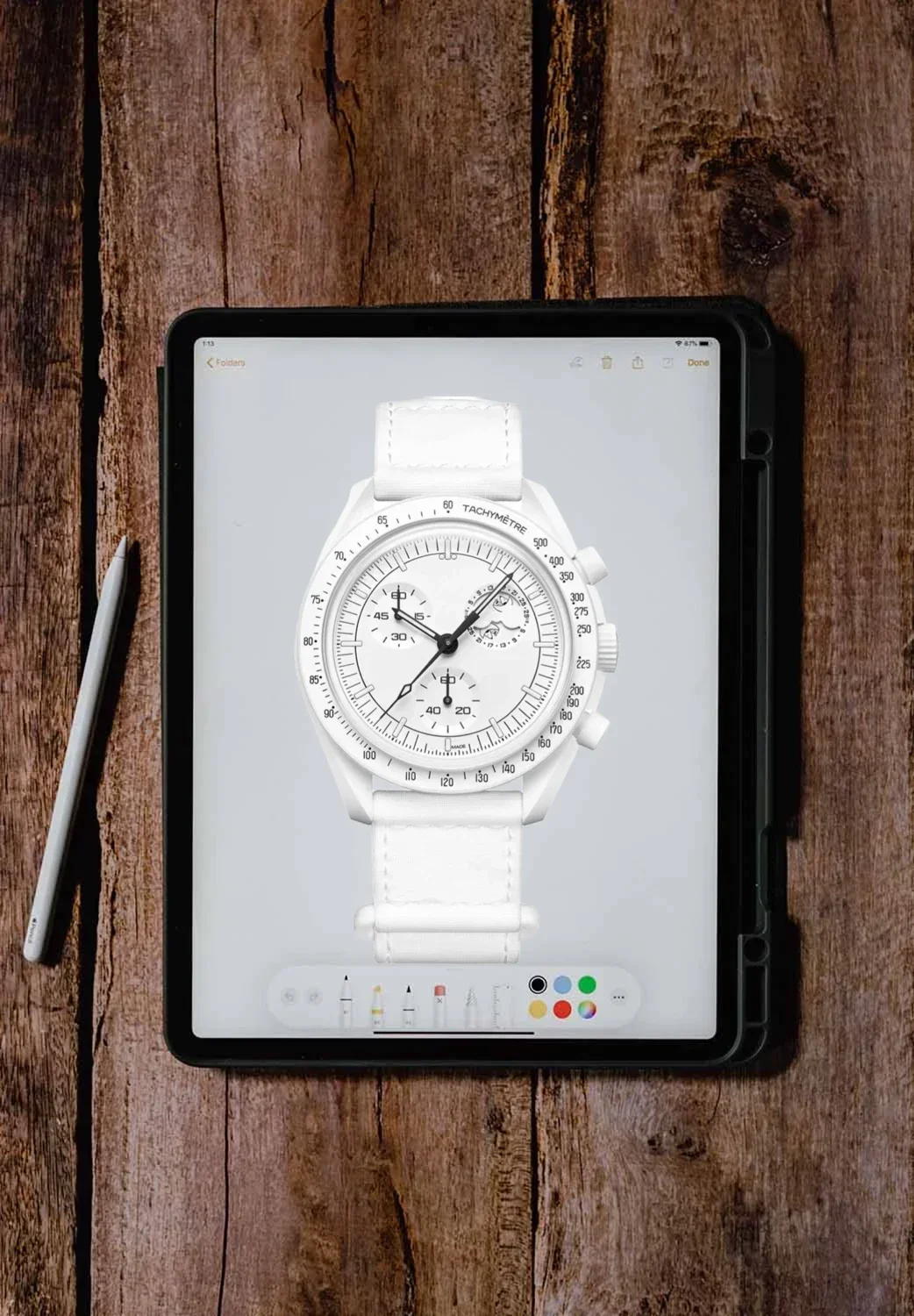 حار جديد ووتش الرجال الفاخرة ووتش البلاستيك حالة كرونوغراف القمر ووتش استكشاف كوكب الكوارتز اللون ساعة رجالية