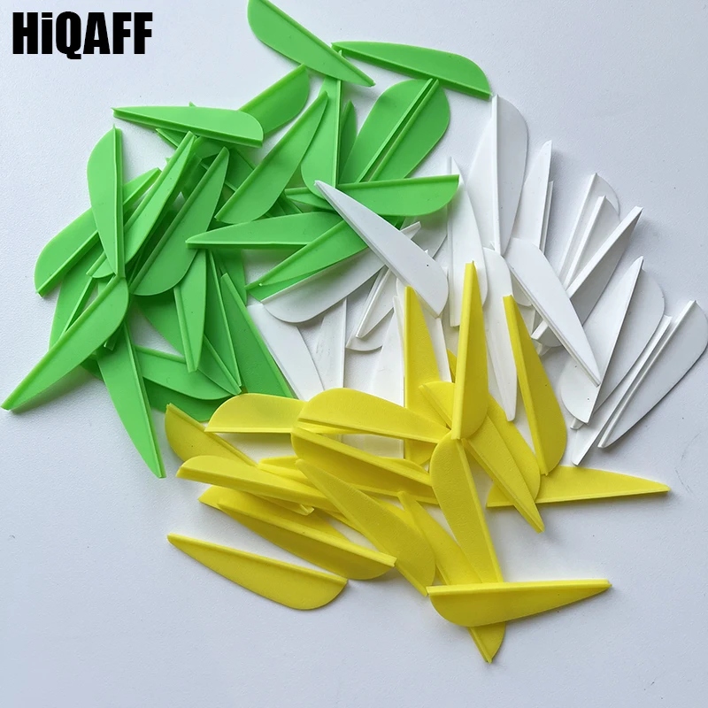 Hi-Q-Drop Forma Fletching Escudo De Borracha, Cut Vane, Archery Arrow Tubber, Pena, Acessórios DIY, 1.75 ", 48 Pcs