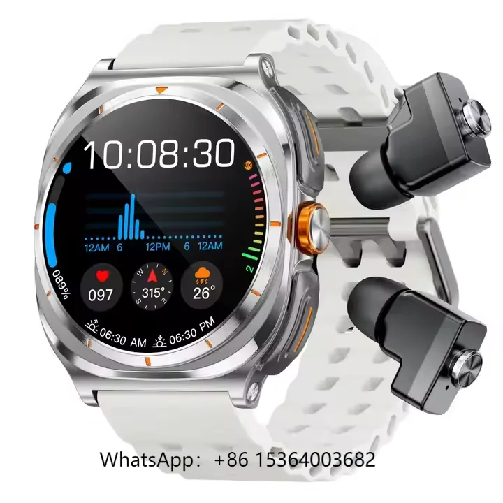 

GT98 Smart Watch with Earphones TWS Earbuds Sleep Monitor Fitness Tracker Outdoor Smartwatch