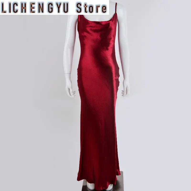 New Summer Satin Bodycon Dress Women Party Dress Arrivals Gold Draped Backless Dress Sexy Celebrity Club Night Dresses