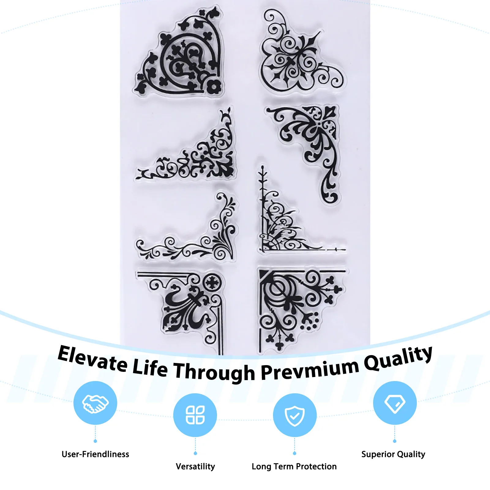 طوابع سيليكون شفافة على الطراز العتيق، ختم سيليكون قديم الطراز للاستخدام المكتبي، وأختام اليوميات، وصياغة الديكور #4