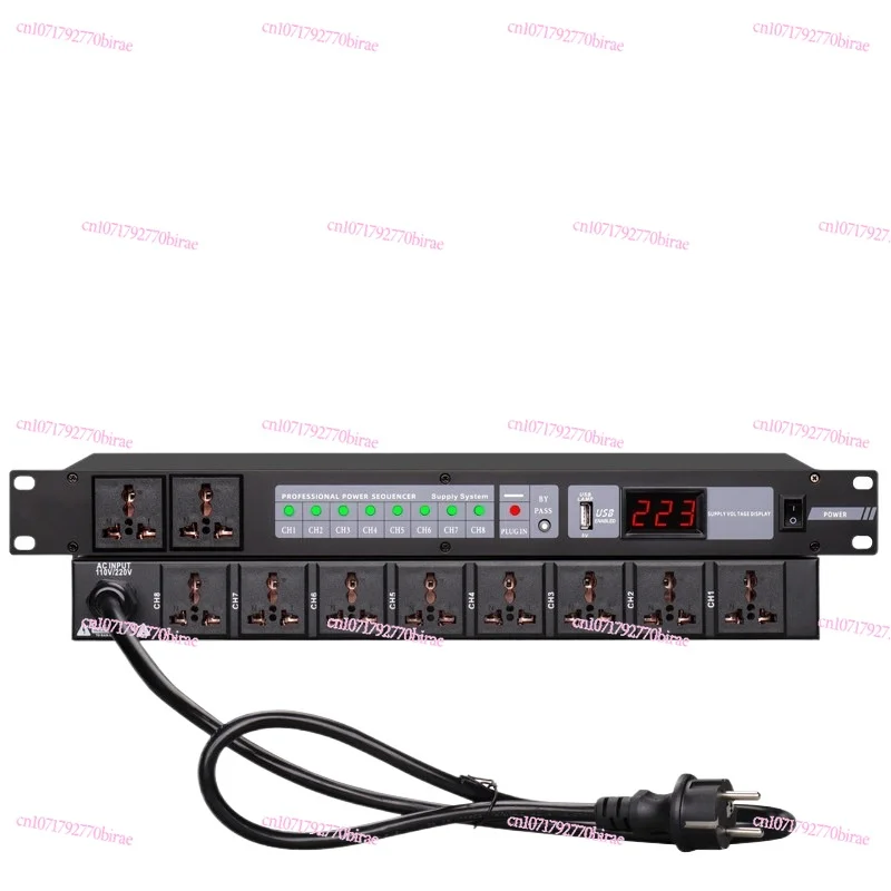 Professional 10-way Power Sequencer 8-way High-power Amplifier Control Manager Socket Intelligent Computer Central Control