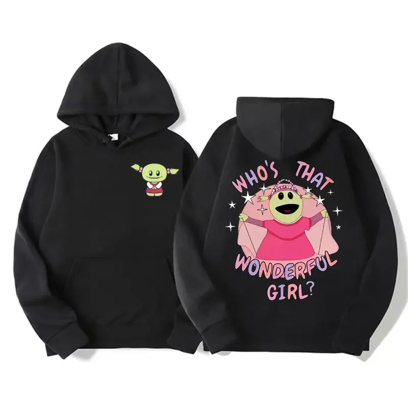 2023 New Anime Nanalan Hoodies Who's That Wonderful Gir Print Sweatshirts Men Women Casual Retro Cute Hoodie Harajuku Streetwear