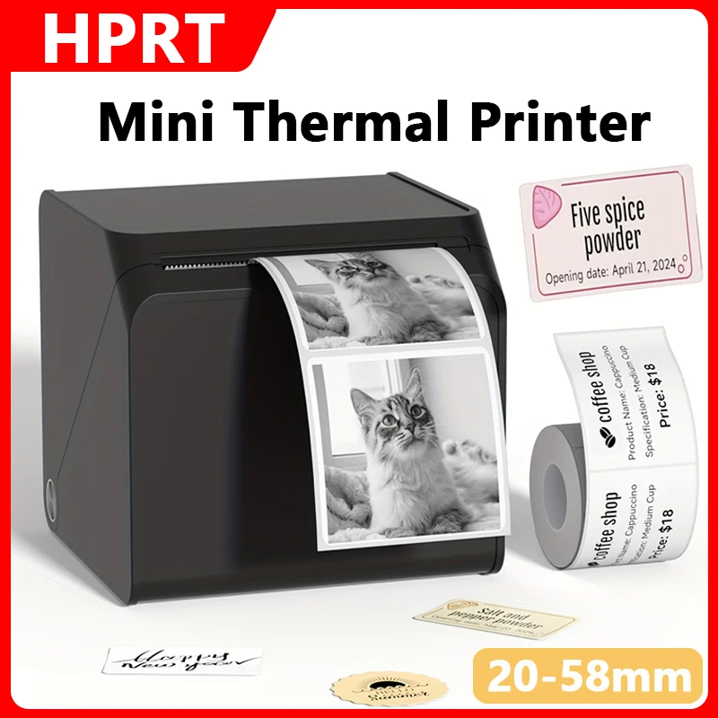 

HPRT T260LR Портативный термопринтер 203 точки на дюйм клейкая наклейка настольный принтер беспроводной высокоскоростной аппарат для изготовления штрих-кодов для дома