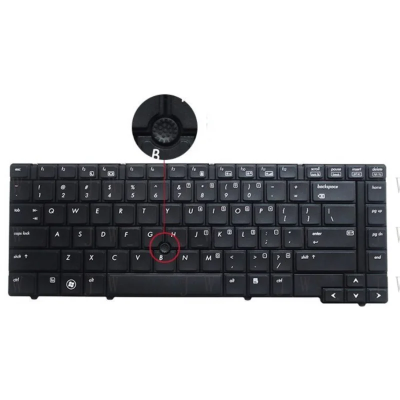 

Клавиатура DDW US с указателем курсора для ноутбуков HP Elitebook 8440, 8440W, 8440P