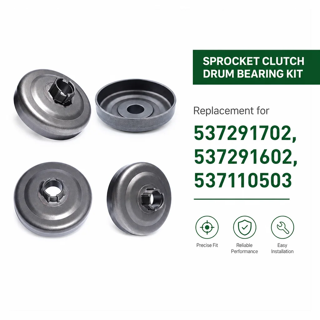 7 In 1 Clutch Drum Kit Replacement 537291702 537291602 537110503 for Husqvarna 455 460 Rancher Jonsered CS2255 Chainsaw Parts