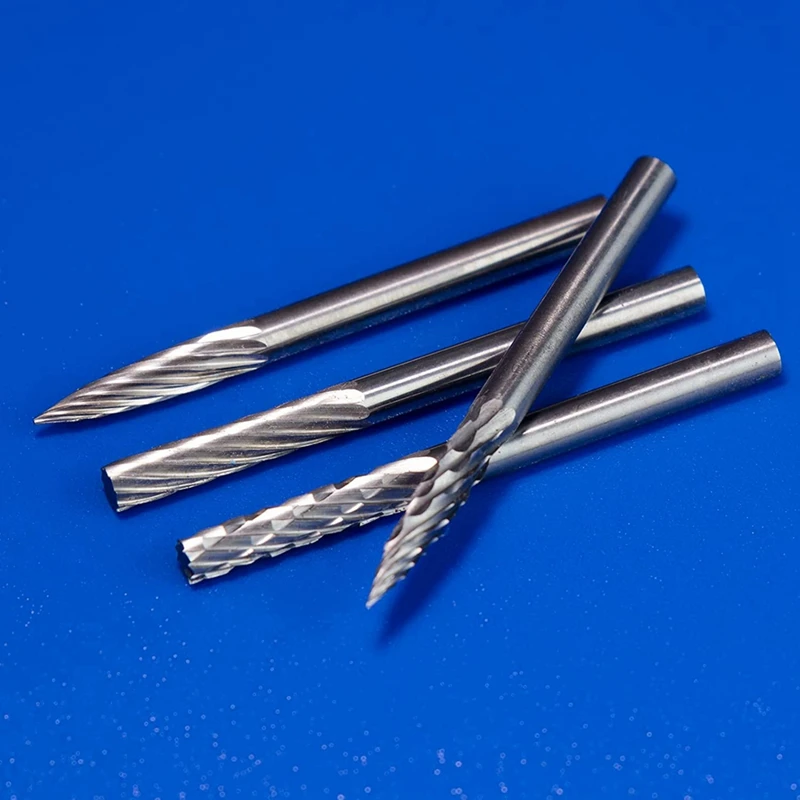 Corte duplo Tungsten Carbide Burrs Set, Rotary File Carving, Moagem Bit, 1/8 Shank Diâmetro, 20Pcs