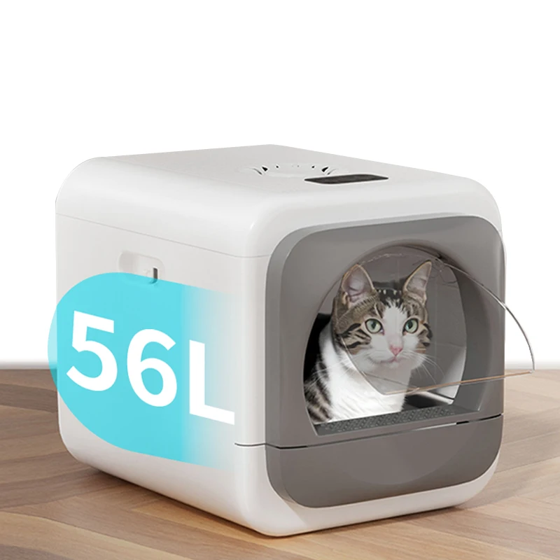 Pet Supplier Luxury Fully Enclosed Self Clean Wifi Automatic Smart Cat Litter Toilet Box