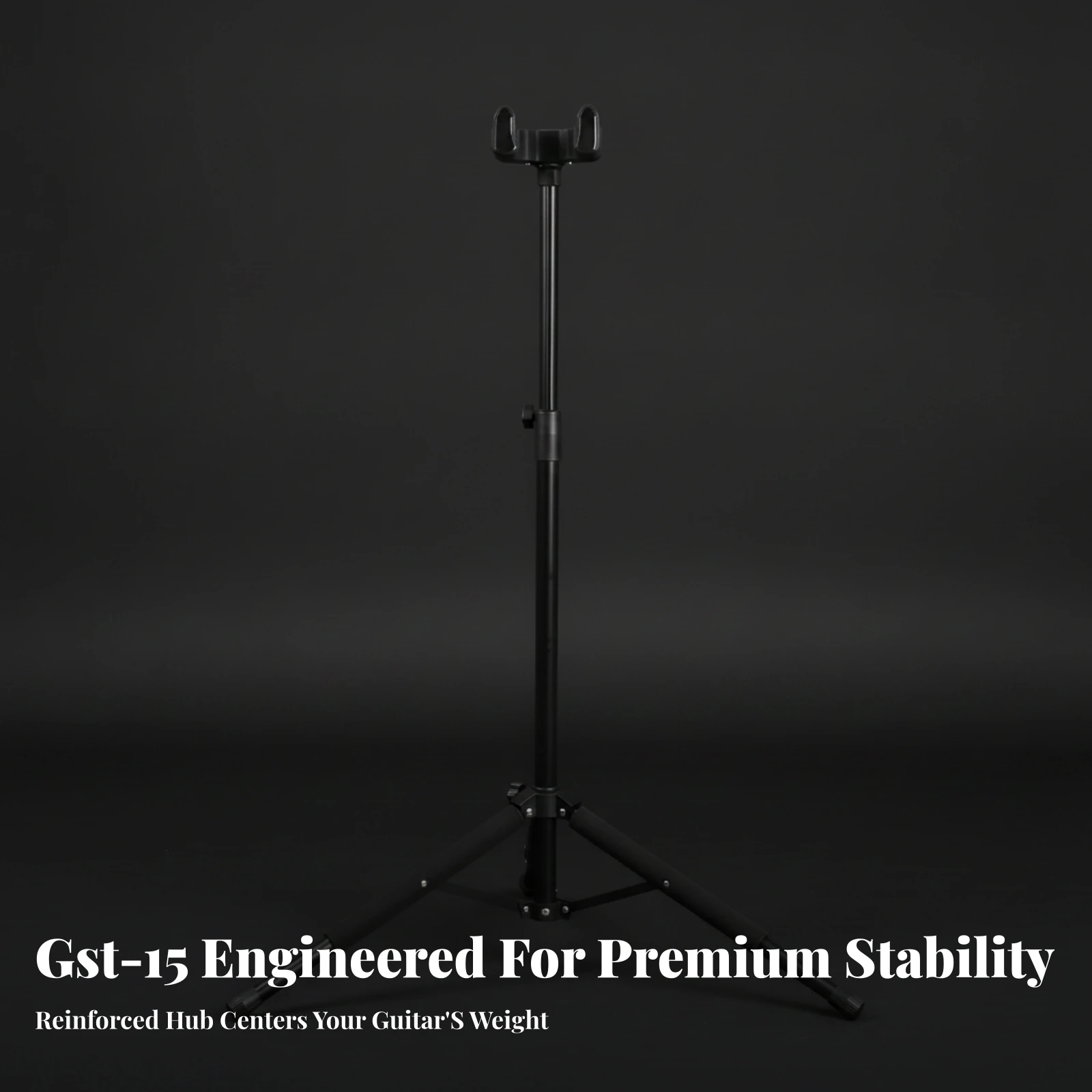 Guitar Stand with Gravity Lock Portable Tripod Guitar Stand Space-Saving Non-Slip for Guitarists, Home Studio, Stage