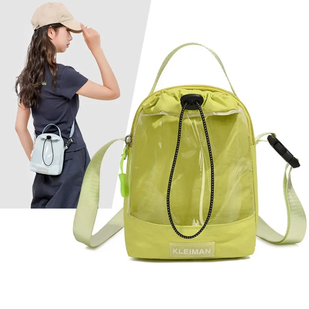 

Легкая прозрачная сумка через плечо, водонепроницаемая регулируемая сумка для хранения бутылки с водой, сумка для мобильного телефона на шнурке, походы