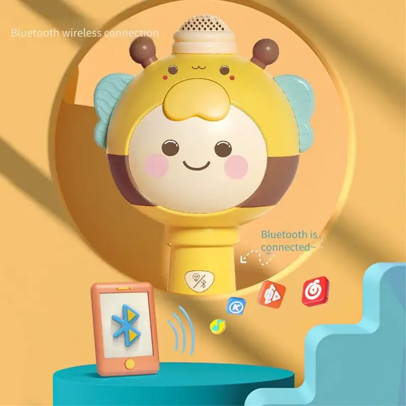 ميكروفون بلوتوث لاسلكي للأطفال - آلة الغناء المتكاملة الصوتية، جهاز الغناء للتعليم المبكر للأطفال #3