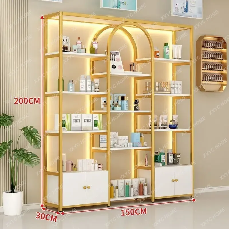 XXLight Luxury Display Stand Nail Art Cosmetics Display Cabinet Beauty Salon Shelf Nail Polish Glue Cabinet
