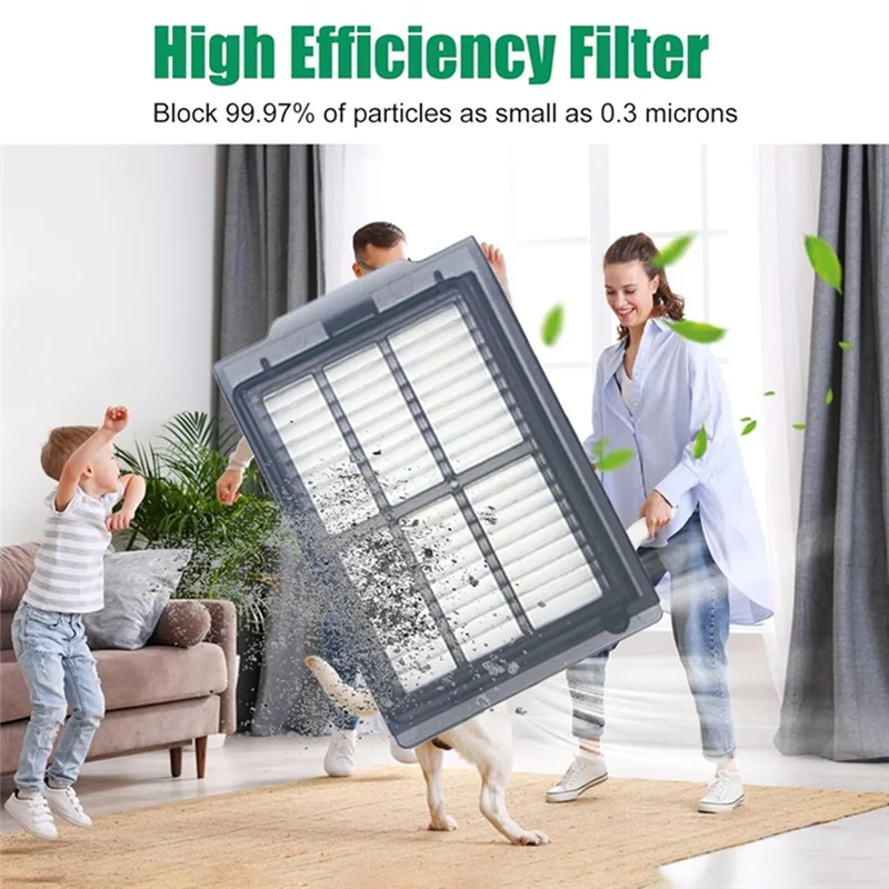 

A74G-Vacuum Cleaner Accessories 6PCS Hepa Filter Replacement For Irobot Roomba Plus 505 Combo/405 Combo