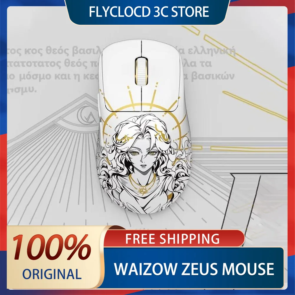 Waizowl Ogm Pro V2 Zeus Mouse Paw3950 3 Mode 8K Polling Rate Wireless Mouse Lightweight Game Mouse Mice PC Accessories Custom