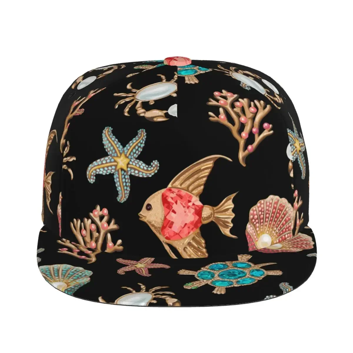 Starfish 3D Print Baseball Cap Casual Sun Hat Elegant Ethnic Style Fashion Stage Hip Hop Women Men