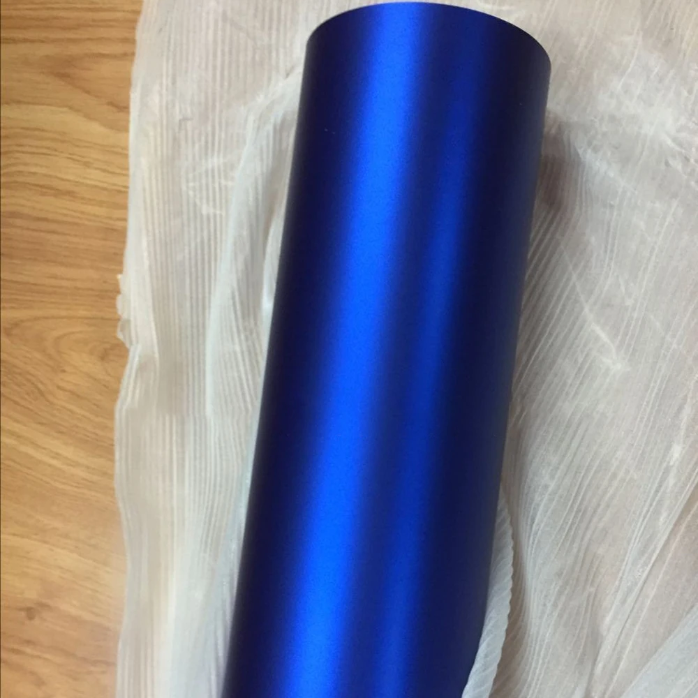 

Ice Film Blue Car Wrap Film Matte Chrome Air Bubble Free Self Adhesive Vinyl Roll DIY Vehicle Body Sticker Wrapping Foil