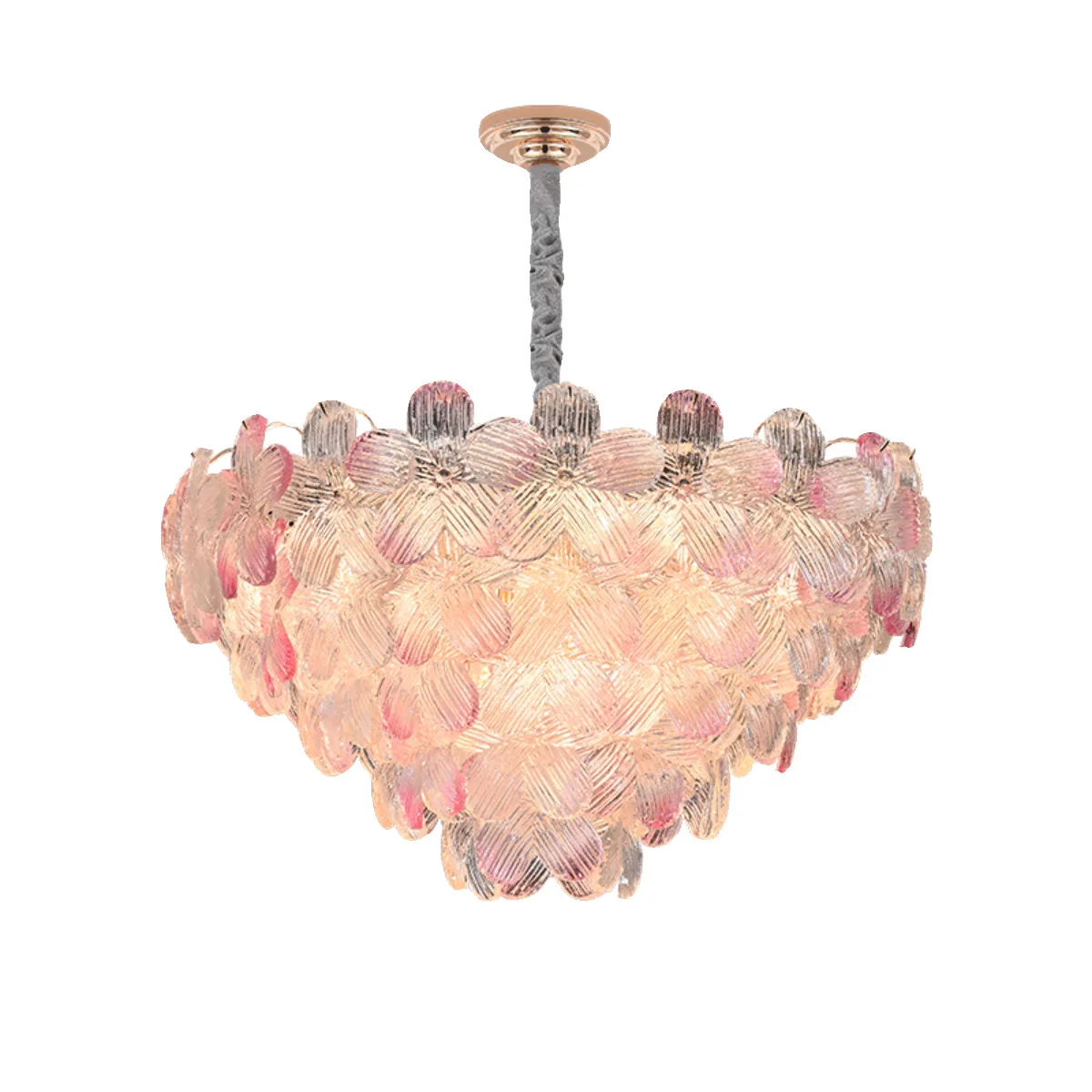 

Pink, French, chandelier, new, light luxury, cream style, glazed, living room