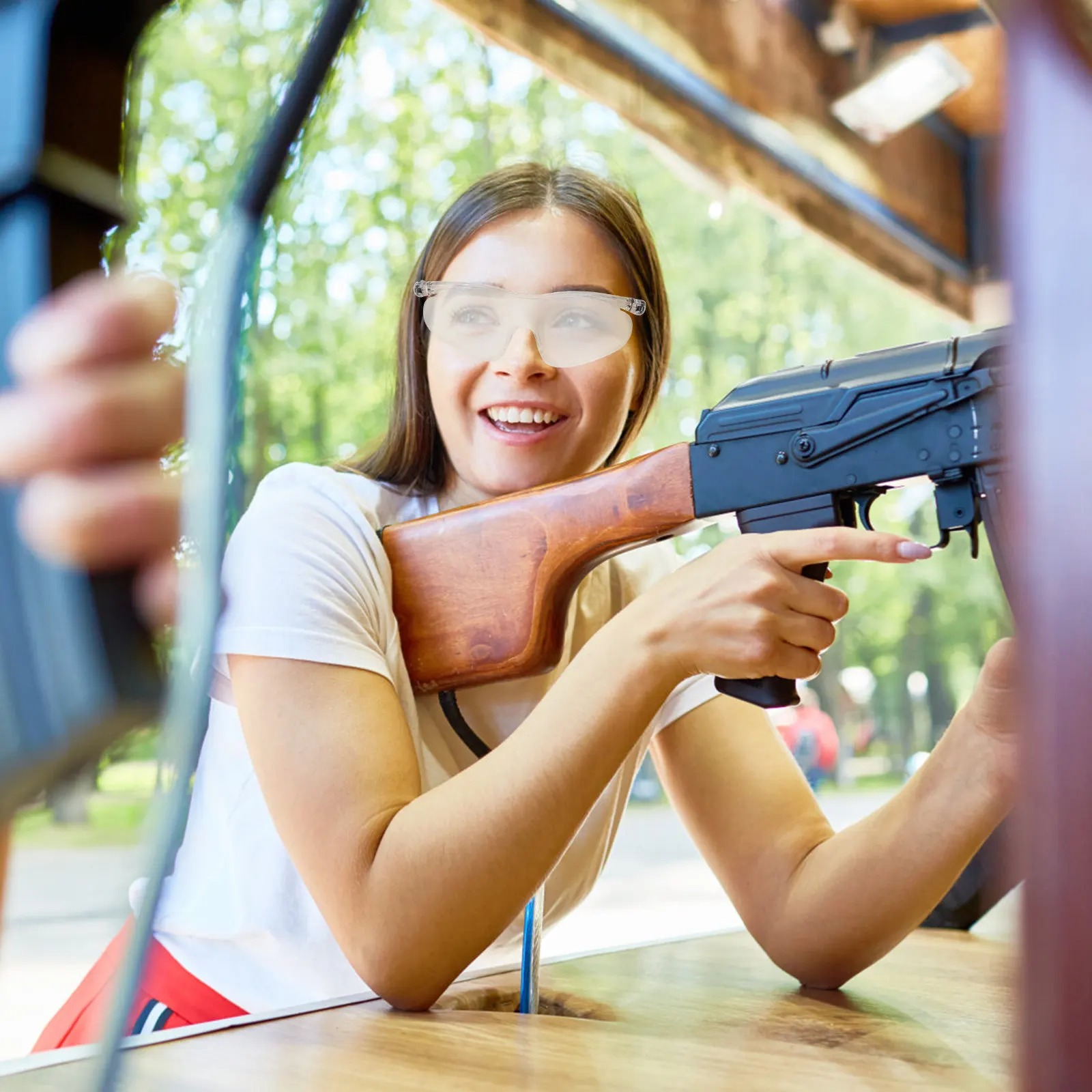 

2Pcs Goggles Kids Protective Eyewear Plastic Lightweight ScratchResistant EyeProtector Shooting Game Accessories