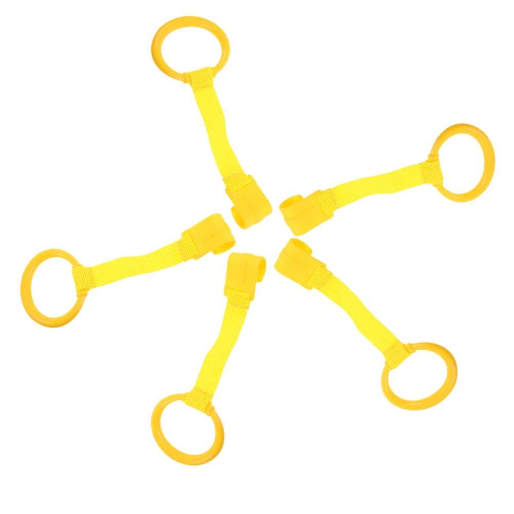 5 pçs anéis de caminhada do bebê durável berço infantil puxar para cima anéis para crianças aprendendo ferramentas de assistência em pé cama do bebê