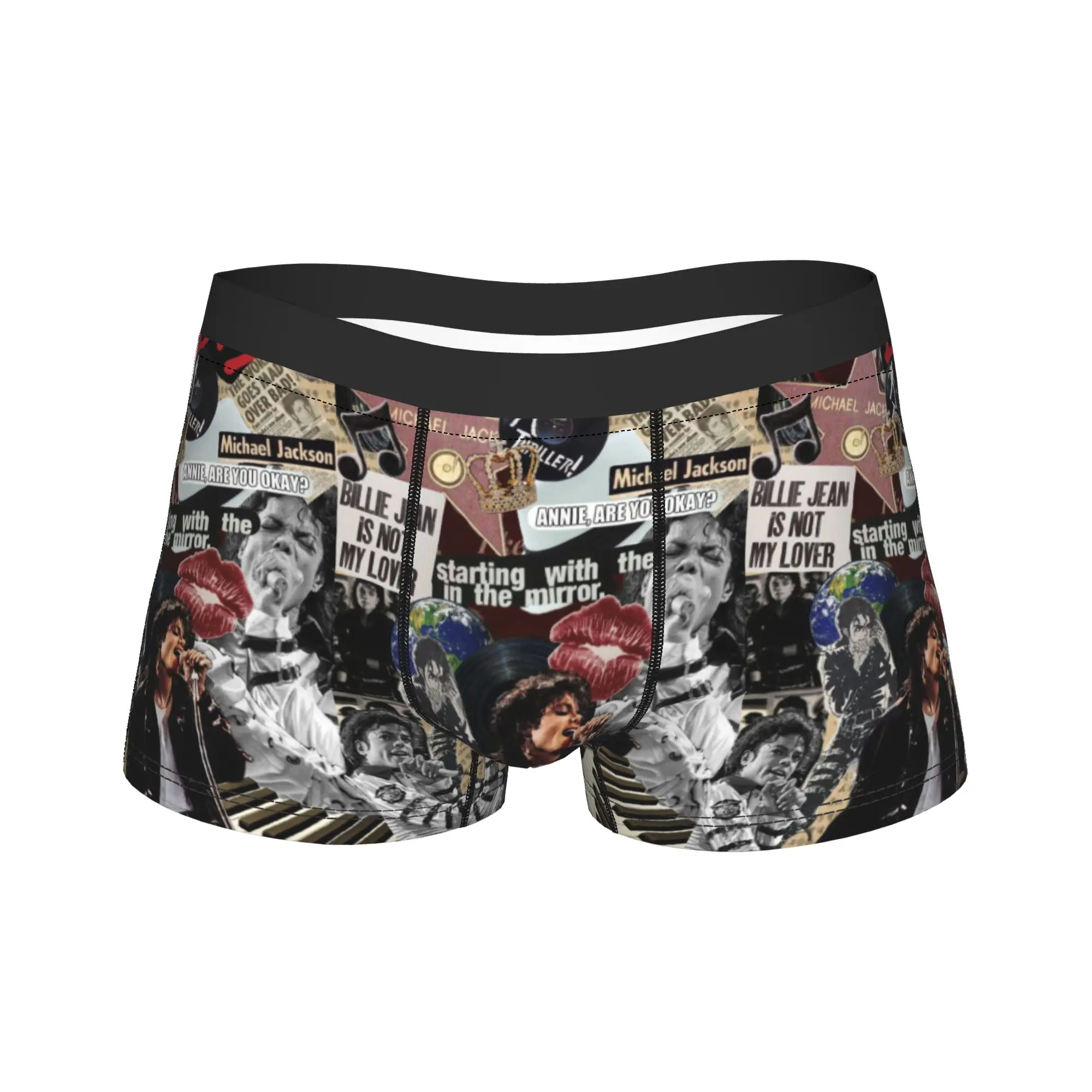 Herren-Boxershorts „Michael Jackson The King of Pop“, glatte Unterwäsche-Shorts, Boxershorts