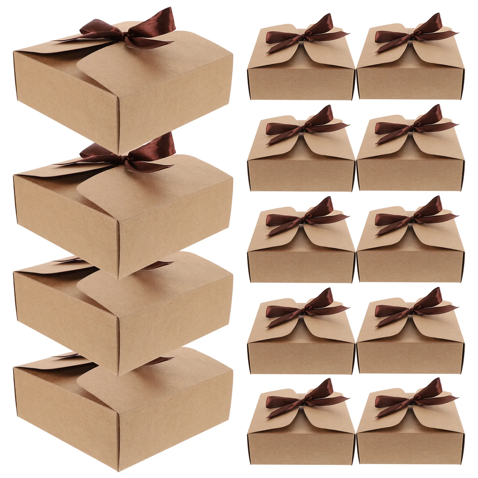 

20 Pcs Pastry Box Chocolate Boxes Packaging Gift Empty for Biscuit Kraft Paper Candy Bridesmaid