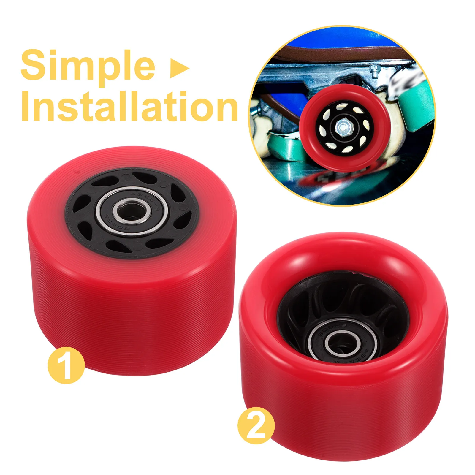 Roller Skates Wheel Skateboard Wheel Fashionable Detachable Non-Flashing Smooth Indoor Outdoor Skating Replacement Accessories view 3