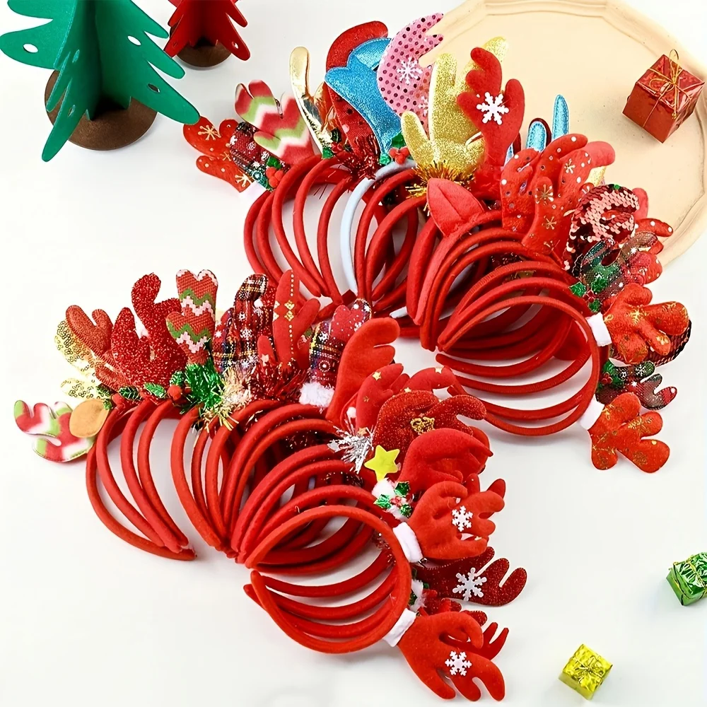 

Sweet Random Christmas Deer Antler Hairband Gift for Cute Girls Suitable for Christmas Party Accessories