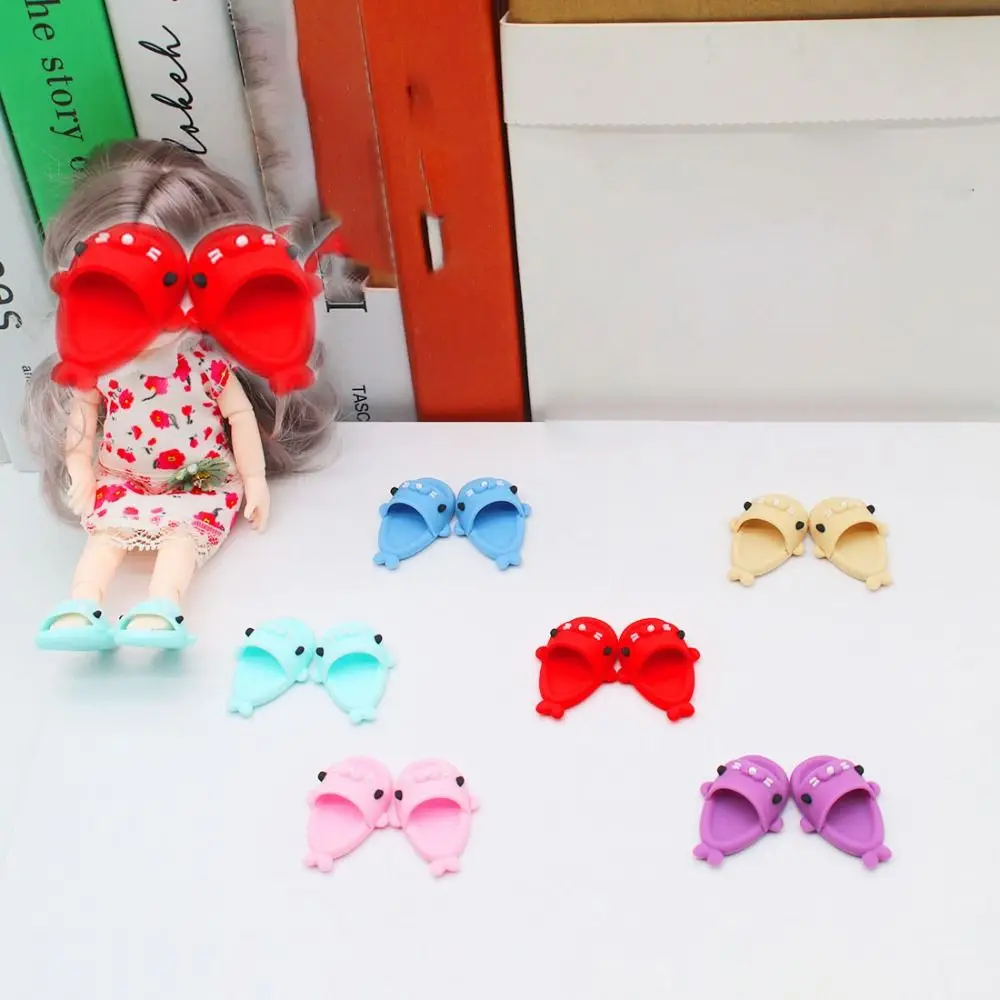 Fashion Hand-made Doll Shoes Dolls Accessories DIY Mini Shoes PVC Board Shoes Children Toys