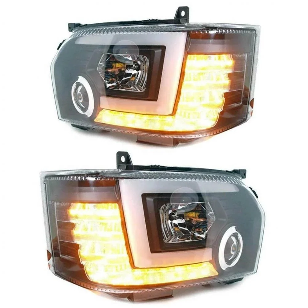

Headlamp For 2014-2018 Toyota Hiace Bus New Style HID Headlight LED Daytime Running Front Bumper Drl Head Lamp Auto Modify Parts
