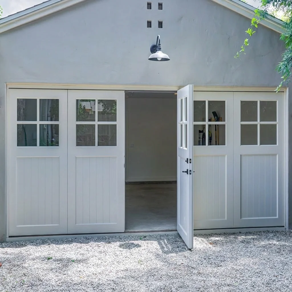 Custom Cosyhouse Modern Aluminium Bi Folding Garage Doors For Home Accordion Bifold Carriage Garage Doors Foldable Garage Door